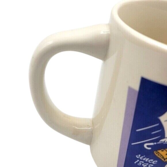 2/$15 Morton Salt Logo Mug 3.5" Girl Umbrella 1968 Yellow Advert Bryan China VTG - Picture 3 of 9